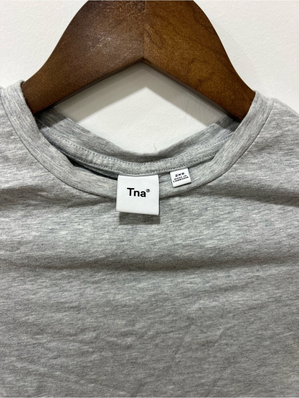 TNA Heather Gray Short Sleeve Crop Top